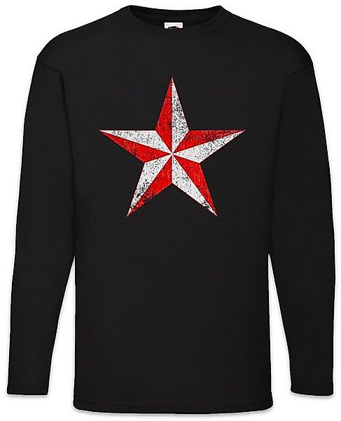Urban Backwoods Langarmshirt Red & White Vintage Nautical Star Langarm T-Sh günstig online kaufen
