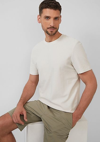 s.Oliver Kurzarmshirt Baumwoll-T-Shirt aus Strukturjersey günstig online kaufen