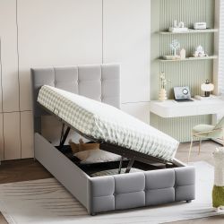 Flieks Polsterbett, Hydraulisches Stauraumbett Einzelbett Kinderbett günstig online kaufen