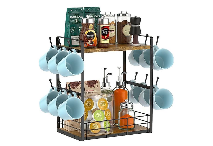 BlingBin Küchenregal Küchentisch-Organizer, 2 Etagen Tassenhalter Stand für günstig online kaufen