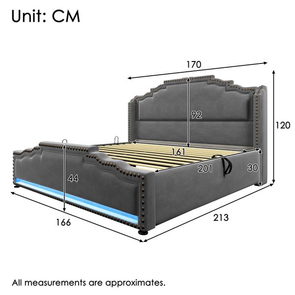 TavilaEcon Boxspringbett Doppelbett mit Stauraum, LED-Beleuchtung günstig online kaufen