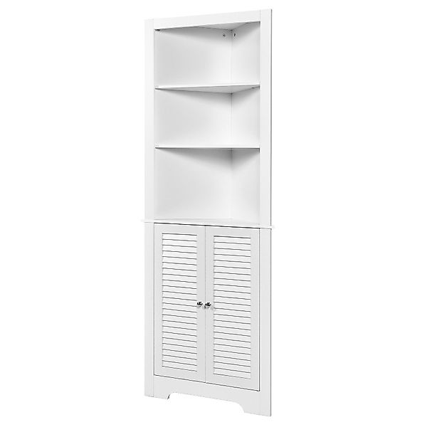 COSTWAY Hochschrank Eckschrank Bad Holz, 45x45x173cm, günstig online kaufen