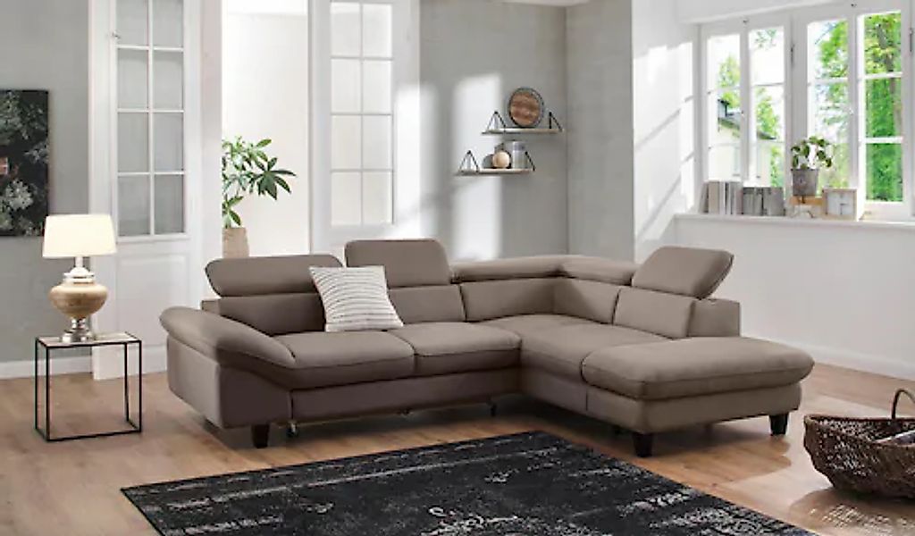 Home affaire Ecksofa "Pilot L-Form" mit Kopfteilverstellung, wahlweise mit günstig online kaufen