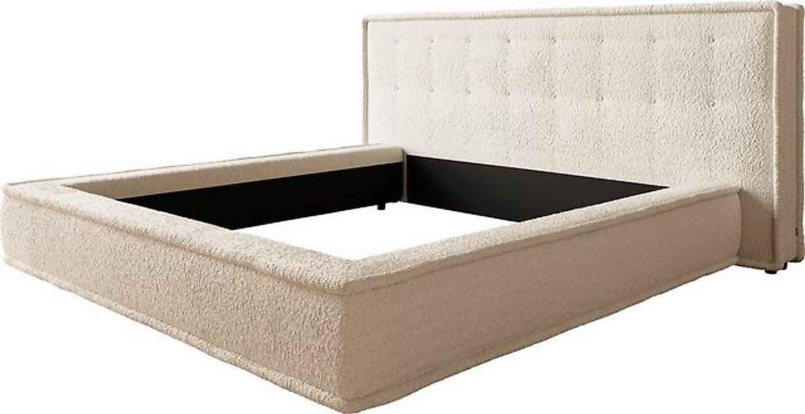 DELIFE Polsterbett Filikos, Bouclé Cream 180x200 cm günstig online kaufen