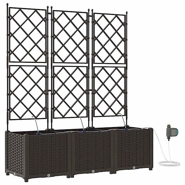 vidaXL Garten-Pflanzgefäß 3 Stk Braun Stahl 42002830 günstig online kaufen