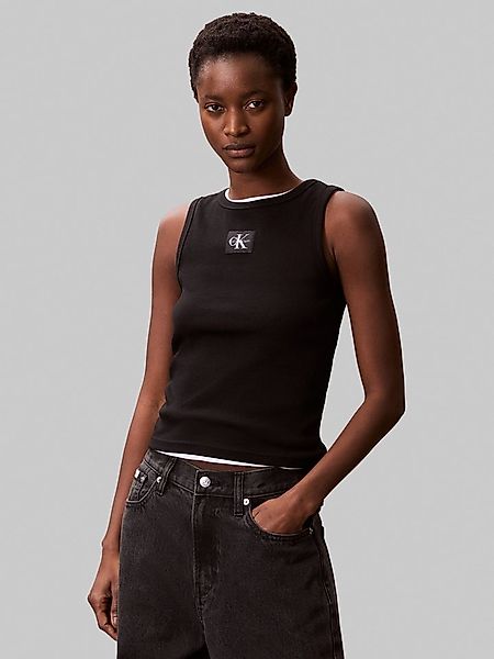 Calvin Klein Jeans Tanktop A - WVN LBL 2X2 CTTN Mit Rundhalsausschnitt günstig online kaufen