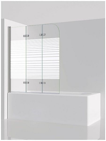 IMPTS Badewannenfaltwand Duschabtrennung Badewanne Badewannenaufsatz 3 teil günstig online kaufen