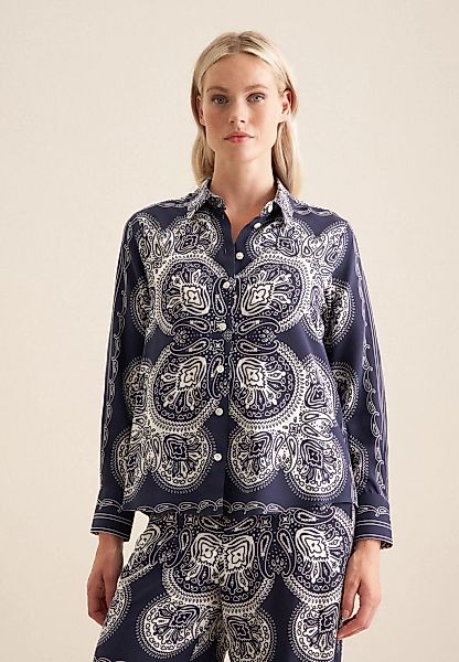seidensticker Hemdbluse "Schwarze Rose", 1/1 Kragen Tuchprint günstig online kaufen