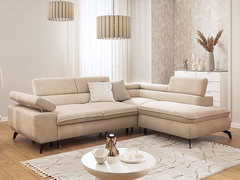 S-Style Möbel Ecksofa Bonnie mit Schlaffunktion günstig online kaufen