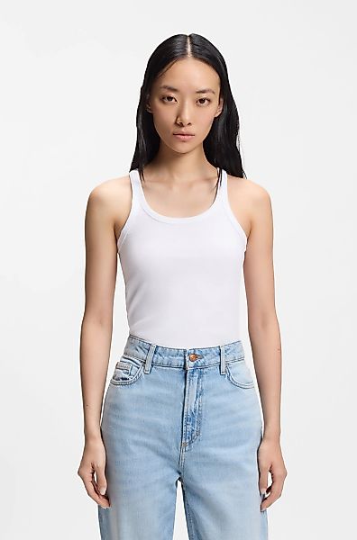 BOSS ORANGE Ripptanktop "Epetite Premium Damenmode" Slim Fit mit Logosticke günstig online kaufen