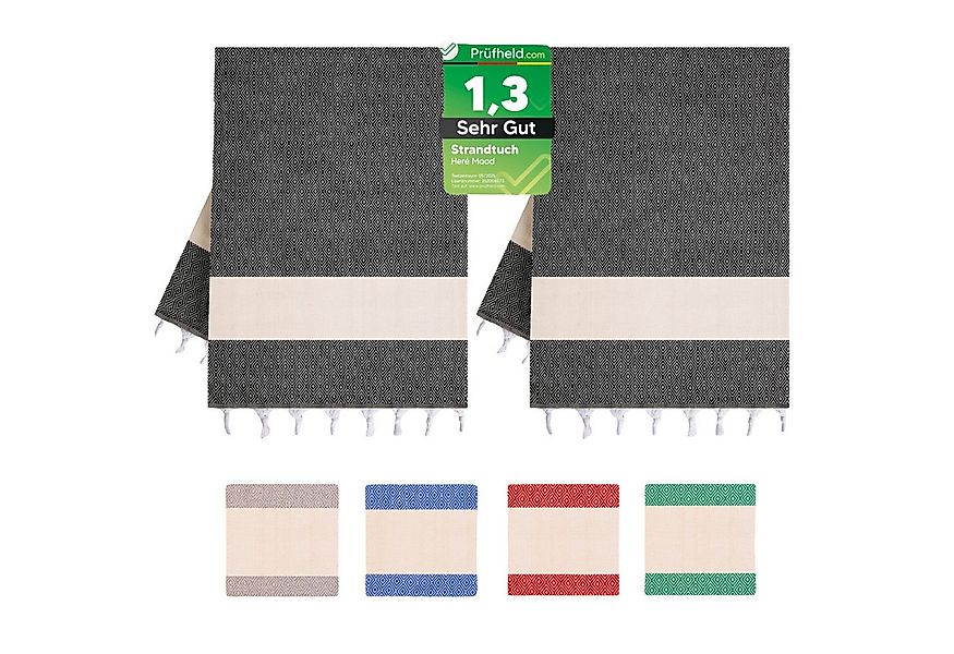 herémood Saunatuch XXL Hamamtuch 100x180 cm – Leichtes Saunatuch aus 100% B günstig online kaufen