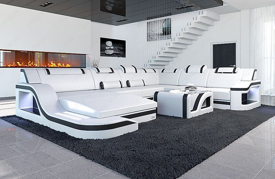 Sofa Dreams Wohnlandschaft XXL Ledersofa Palermo günstig online kaufen