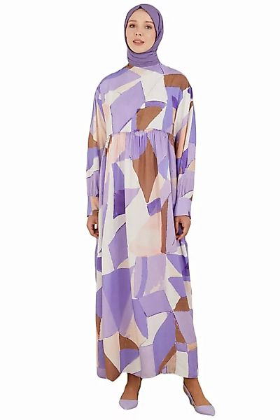 ARMİNE Maxikleid Armine natürliches geometrisch gemustertes Kleid – moderne günstig online kaufen