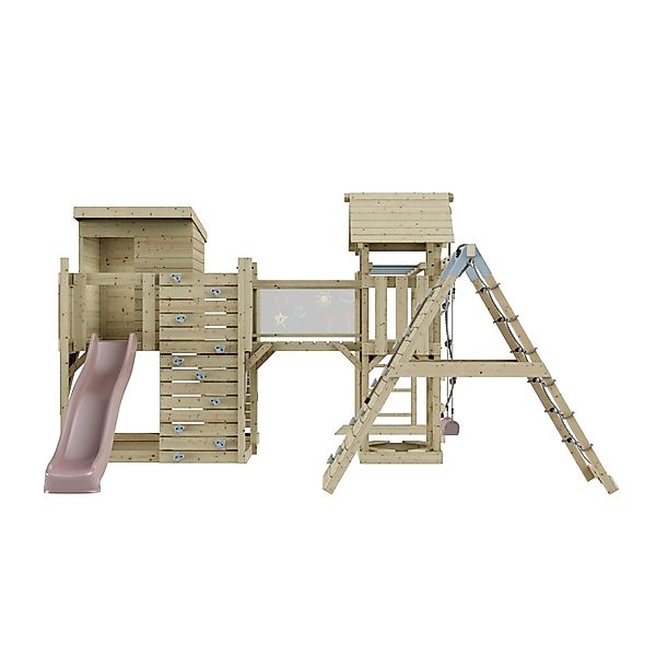 OutdoorToys Spielturm Tessa mit Kinderschaukel Altrosa günstig online kaufen