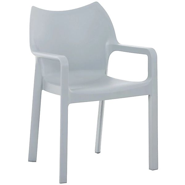 DELUKE Stuhl REWIU 84x57x53cm Hellgrau Kunststoff Kunststoff Gestell Stühle günstig online kaufen