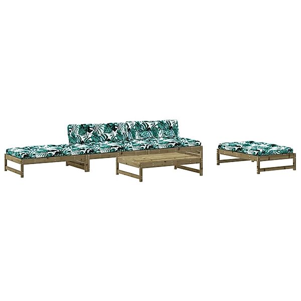 vidaXL 5-tlg Garten-Lounge-Set mit Kissen Imprägniertes Kiefernholz Modell günstig online kaufen