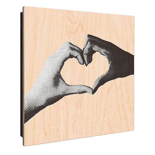 Banjado Schlüsselkasten Holz 30x30cm Schwarz Scharnier Rechts 50 Haken Desi günstig online kaufen