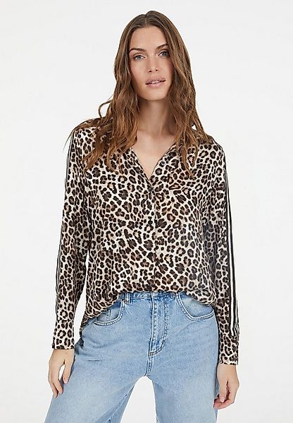 MARC AUREL Hemdbluse mit Leoprint und Streifen günstig online kaufen