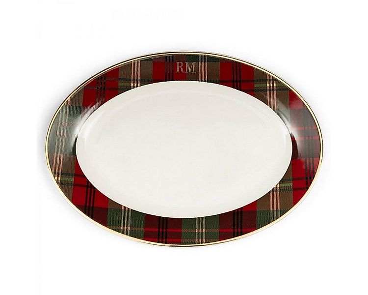 Rivièra Maison Geschirr Servierplatte Tartan Karomuster Serving Plate (34,5 günstig online kaufen