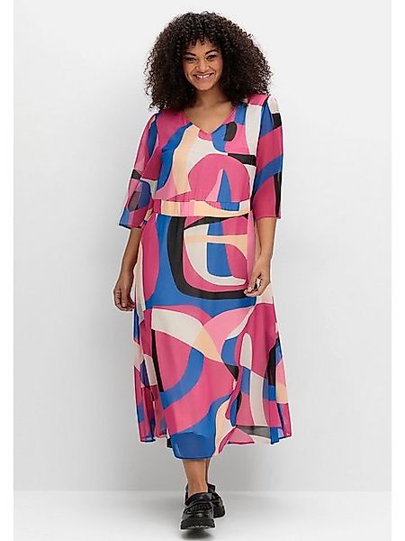 Sheego Sommerkleid Große Größen mit Grafikprint, im Lagenlook günstig online kaufen