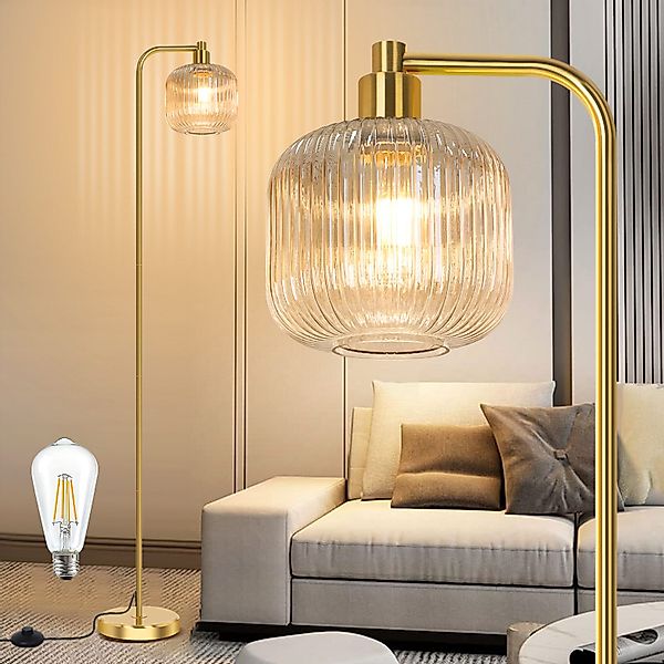 MUPOO Stehlampe Glas Kristall Stehlampe mit günstig online kaufen