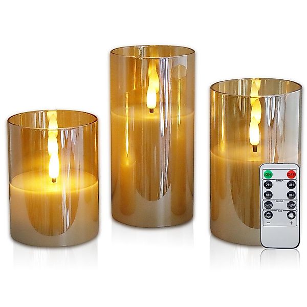 CCLIFE LED-Kerze LED Kerzen mit Glas günstig online kaufen