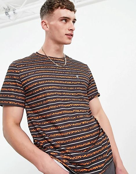 Bolongaro Trevor – Edmar – T-Shirt mit Streifen-Schwarz günstig online kaufen