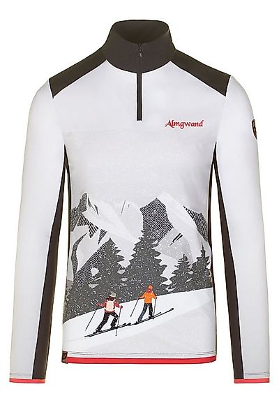 Almgwand Trachtenshirt Funktionsshirt Herren - FILZALM - grau-schwarz günstig online kaufen