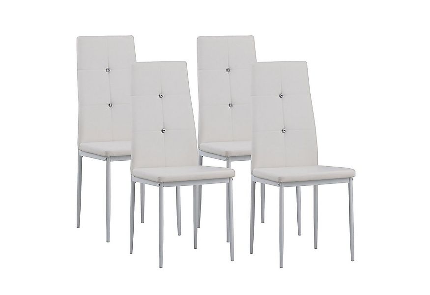 Albatros International Esszimmerstuhl Esszimmerstühle DIAMOND 4er Set weiss günstig online kaufen
