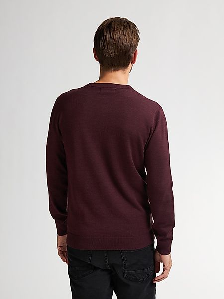 Petrol Industries V-Ausschnitt-Pullover "V-Neck Basi", Materialmix mit Baum günstig online kaufen