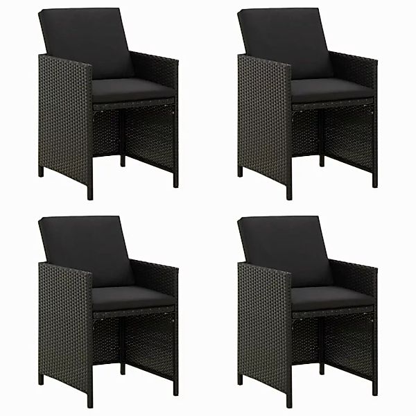 vidaXL Gartenstuhl Gartenstühle mit Kissen 4 günstig online kaufen