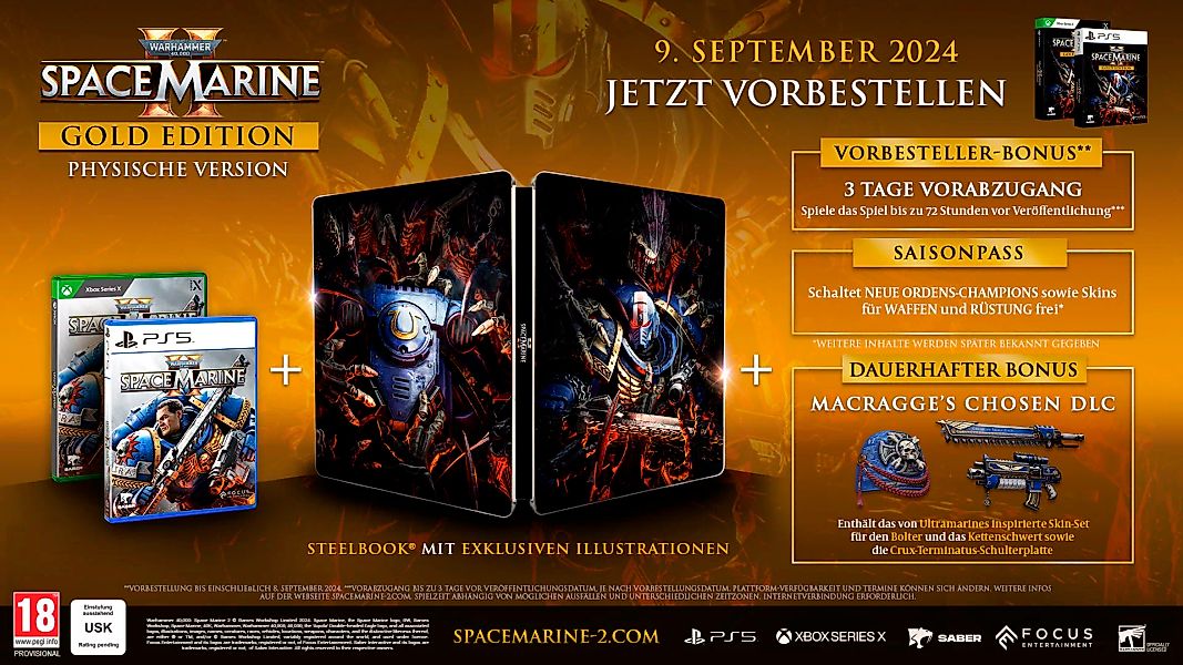 Spielesoftware »Warhammer 40,000: Space Marine 2 Gold Edition«, PlayStation günstig online kaufen