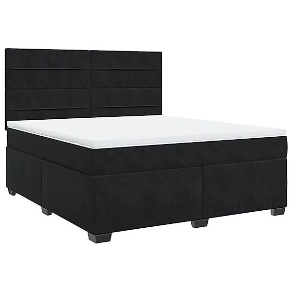 vidaXL Boxspringbett mit Matratze Schwarz 180x200 cm Samt 3293280 günstig online kaufen