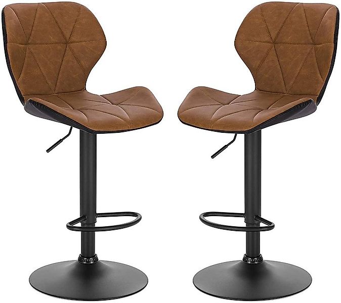 Woltu Barhocker (2 St), Bistrohocker Retro höhenverstellbar und drenbar günstig online kaufen