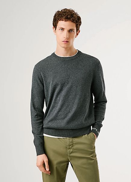 Pepe Jeans Strickpullover "ANDRE CREW NECK", mit Rundhals, Logo-Jacquard günstig online kaufen