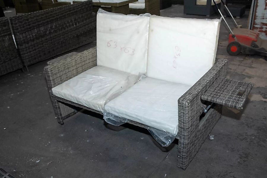 #HBM 2871: Sofa Ancona 5mm ohne Hocker-grau-meliert günstig online kaufen