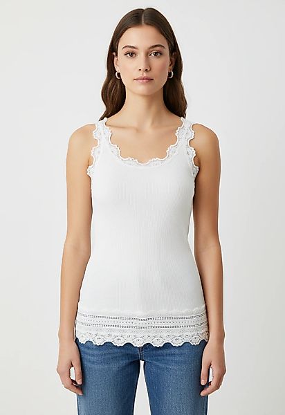 rosemunde Spitzentop "Benita Silk Top Camisole" Vintage-Spitze am Ausschnit günstig online kaufen