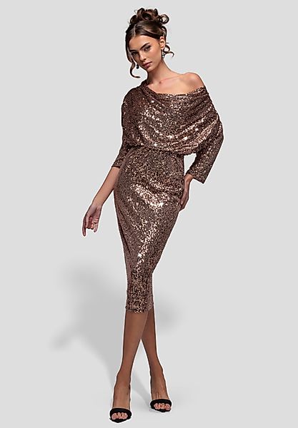 Goddiva Midikleid Sequin Cowl Neck Midi günstig online kaufen