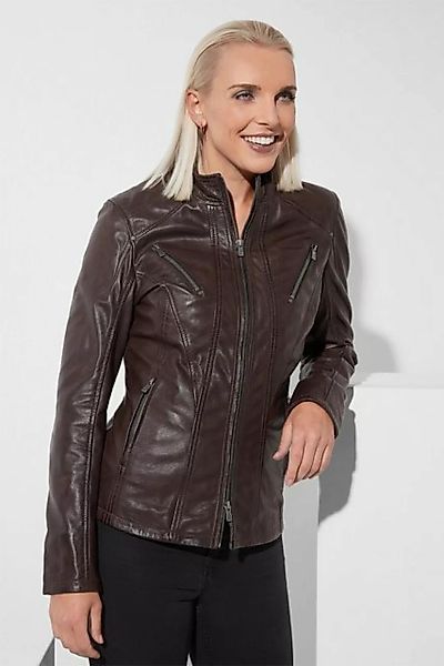 Jilani Lederjacke Nadora Jilani - Damen Lederjacke Lammnappa chocobraun günstig online kaufen