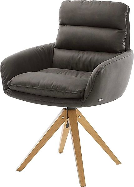 DELIFE Polsterstuhl Abelia-Flex, mit Armlehnen Holzgestell günstig online kaufen