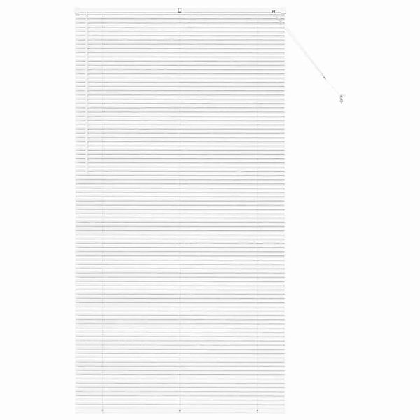 vidaXL Balkenjalousien mit Vorhängen Weiß 220 x 110 cm Aluminium 42006024 günstig online kaufen