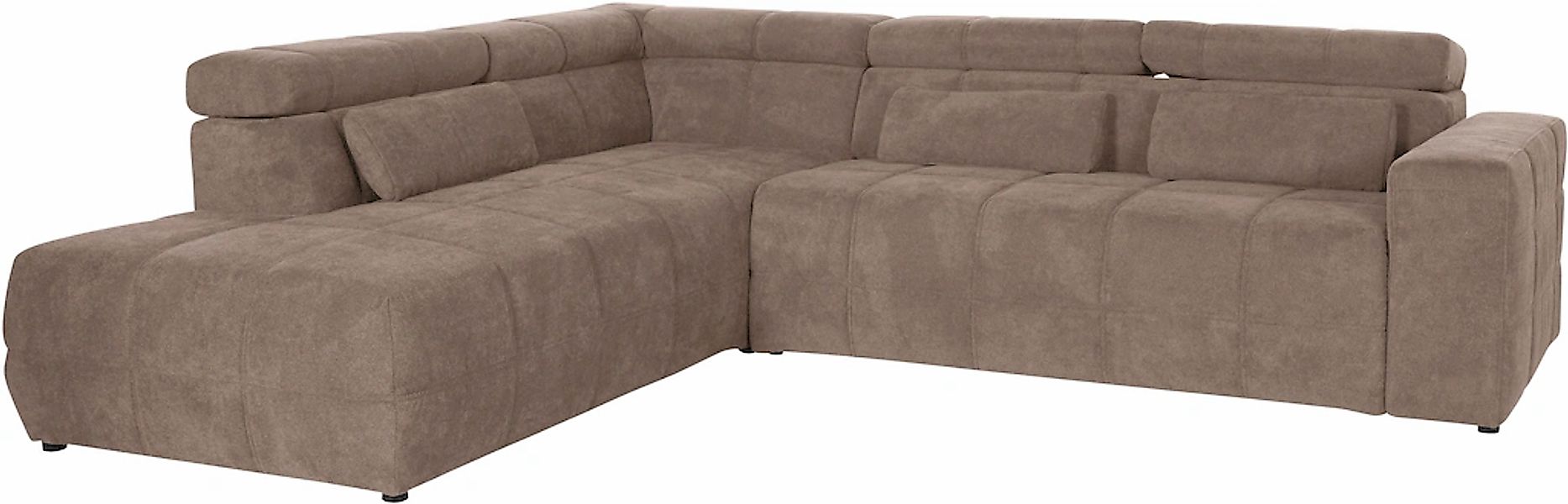 DOMO collection Ecksofa "Brandon L-Form, auch in Leder" inklusive Kopfteilv günstig online kaufen