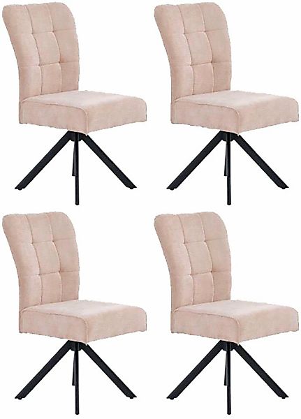 Jockenhöfer Gruppe Drehstuhl "Becky (Set, 4 St.)", (Set), 4 St., Chenille, günstig online kaufen