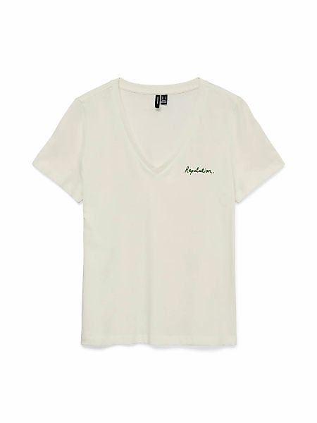 Vero Moda Kurzarmshirt "VMVIOLA VENESSA SS TOP BOX JRS" mit Print günstig online kaufen