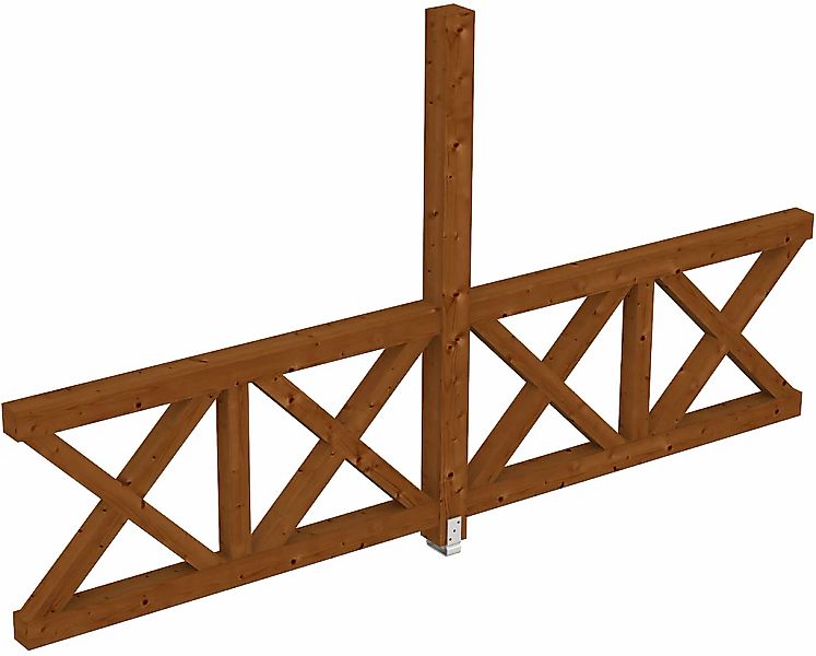 Skan Holz Seitenwand Andreaskreuz (FS) 355 x 210 cm Fichte Eiche hell günstig online kaufen