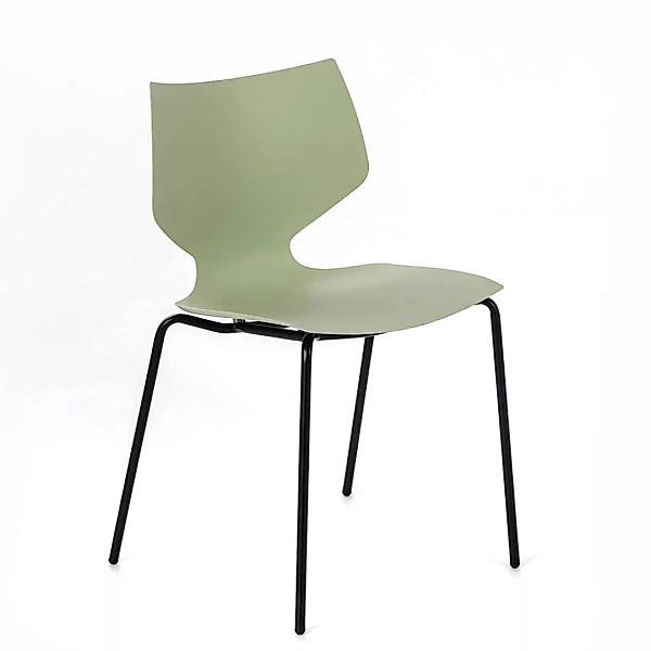 Esstisch Stühle in Hellgrün Kunststoff 45 cm Sitzhöhe (4er Set) günstig online kaufen