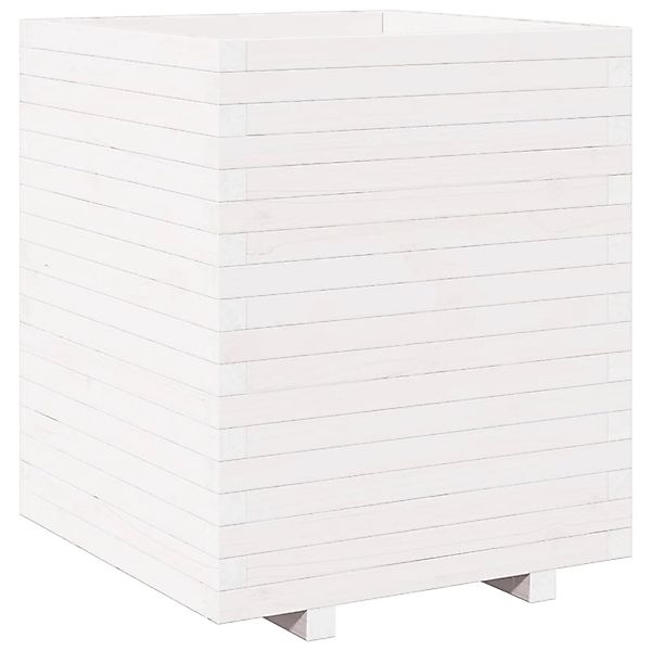 vidaXL Pflanzkübel Weiß 60x60x72,5 cm Massivholz Kiefer 3282580 günstig online kaufen