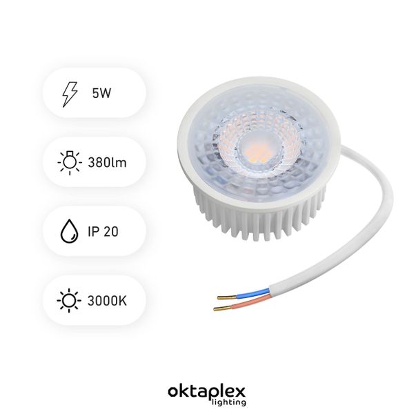 Oktaplex LED Modul Dimmbar Nizza 9er Set Warmweiß 3000K 5W 380lm GU10 Ersat günstig online kaufen