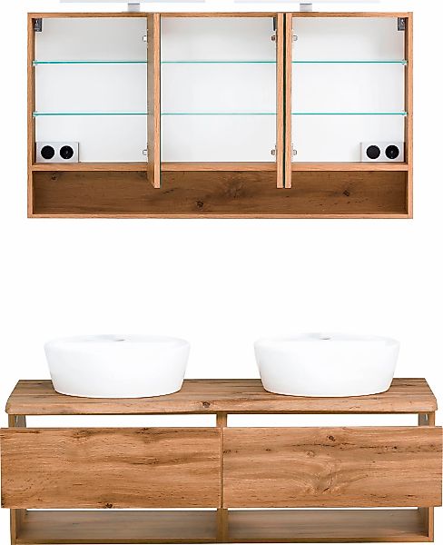 welltime Badmöbel-Set "Stubach" Spiegelschrank und Waschtisch, 2 Stk. tlg. günstig online kaufen