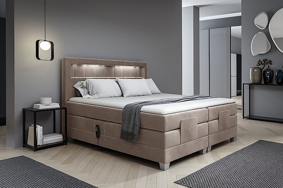 Fun Möbel Boxspringbett Schlafzimmerbett DAVIDE Elektrisch günstig online kaufen